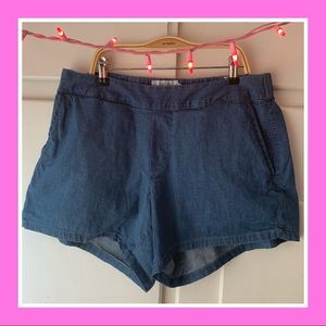 Chambray fabric blue Torrid shorts